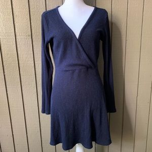 Urban Outfitters Navy Blue Long Sleeve Surprise Tunic Dress Size Large